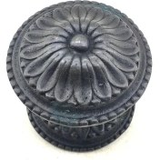 Resim Antika Tarz Dekoratif Pirinç Papatya Kapı Babası - 73MM, Oksit 