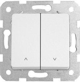 Resim Viko Linnera/rollina Beyaz Jaluzi Kumanda Anahtarı İki Düğmeli Çerçevesiz - 90440016 