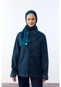 Resim Mirsoy Scarf Mirayze Etnik Desen Şal Turkuaz 