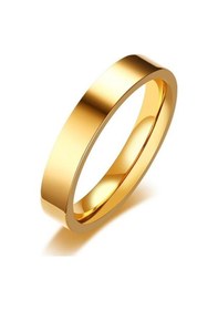 Resim Takı Dükkanı 4 MM Parlak Düz Çelik Alyans Yüzük Cl36 001 