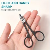 Resim 1 adet Ölü Cilt ve Hangnail Giderme için Hassas Kesim Tırnak Makası - Keskin, Doğru 5mm Paslanmaz Çelik Manikür Aracı, Siyah Kavisli Çene Tasarımı, Tırnak Derisi Kesme için Mükemmel, Her İki El Kullanıcısı İçin Gerekli, Tırnak Kesme Aracı | Kavisli Çene Makası | Dayanıklı Tırnak Aracı 