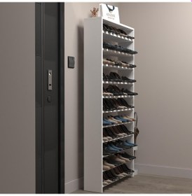 Resim Kenzlife Ayakkabılık Mısri Mat Beyaz Suntalam 183 060 20 Otuzaltı Çift Ayakkabı Kapasitesi Arkalıksız Beyaz 