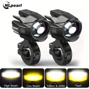 Resim Wangxi 2 Adet 200w Led Motosiklet Spot Işık Off Road Adv Gs Utv Kamyon Aydınlatma 12v 24v Uyumlu 