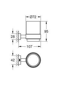 Resim Grohe Essentıals Cube Cam Dış Fırçalığı Diğer 