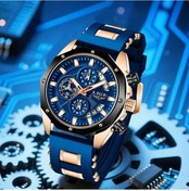 Resim Fochsia Lıge Erkek Kol Saati Kronograf Takvimli Altın Mavi Spor Ve Günlük Kullanım Diğer 