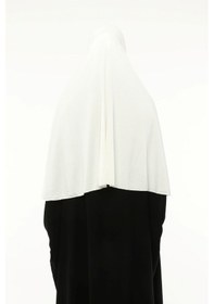 Resim Altobeh Hazır Türban Peçeli Pratik Eşarp Tesettür Nikaplı Hijab - Namaz Örtüsü Sufle 3xl - Ekru Ekru 