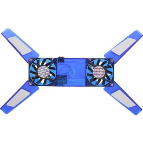 Resim Fortunelane Dr-2008f Dizüstü Bilgisayar Soğutucu, Usb Katlanabilir, 60mm Çift Sessiz Fanlı Taşınabilir Soğutma Tabanı 