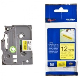 Resim Brother Tonersepeti Brother TZe-S631 12mm Sarı üzerine Siyah Güçlü Yapışkanlı Laminasyonlu Etiket 