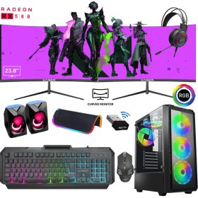 Resim Xaser XSR316 I5 4590 16GB Ram 512GB SSD 8gb RX580 Ekran Kartı 24" Dual Curved Oyun Bilgisayarı 