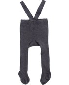 Resim Koyu Gri Yenidoğan Bebek Askı Genel Külotlu Düz Renk Yüksek Bel Nervürlü Örgü Tayt Bebek İlkbahar Sonbahar Tek Parça Tayt 2-3 Yaş Koyu Gri 