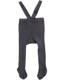 Resim Koyu Gri Yenidoğan Bebek Askı Genel Külotlu Düz Renk Yüksek Bel Nervürlü Örgü Tayt Bebek İlkbahar Sonbahar Tek Parça Tayt 2-3 Yaş Koyu Gri 