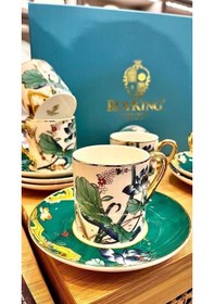 Resim Roykıng Carlotta 6 Lı Kahve Fincanı Bone Chına Yeşil 