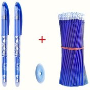 Resim 13 adet/takım Siyah/Mavi Mürekkep Silinebilir Kalem Dolum Çubuğu 0.5mm Sihirli Silinebilir Jel Kalem Sonsuz Kauçuk Ofis Okul Kırtasiye 