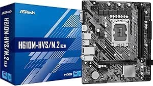 Resim ASRock H610M-HVS/M.2 Micro ATX Anakart Intel LGA1700, DDR4, Ultra M.2 SSD, 4K 60Hz HDMI 