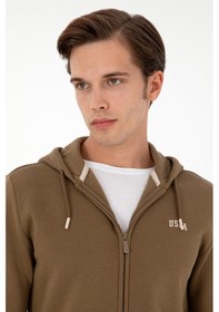 Resim U.S. Polo Assn. Erkek Haki Şardonlu Örme Hırka 50293146-VR027 