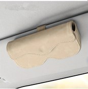 Resim Chuangyinshop Bej Sku Araç Gözlük Tutucu Klips - Ayarlanabilir, Güvenli Tutuş, Güneşlik Klibi 