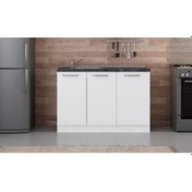Resim Minar 125 Cm Mutfak Dolabı Beyaz 125-B1-Alt Modül Beyaz 