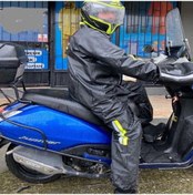 Resim Motorcu Yağmurluk Pvc Alt Üst Takım %100 Su Geçirmez Garantili 