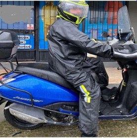 Resim Motorcu Yağmurluk Pvc Alt Üst Takım %100 Su Geçirmez Garantili 