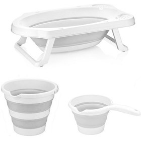 Resim Hobby Life Katlanabilir Bebek Küvet Seti Gri 