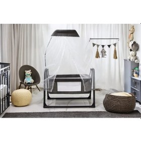 Resim Anne Yanı Sallanır Portatif Beşik Gri Bebeciden 