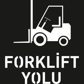 Resim Boyama Şablonu Forklift Yolu Kompozit 100x100cm 