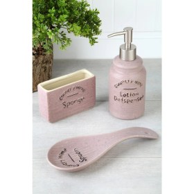 Resim Porselen 3 Parça Lüx Mutfak Seti 