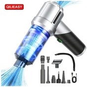 Resim Xuweiwei Simli Siyah 18000pa Katlanabilir Kablosuz Araç Süpürgesi 6000mah 3 Hız Islak Kuru 