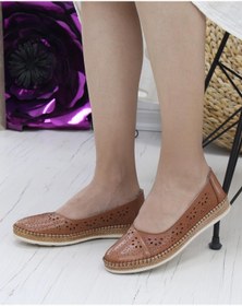 Resim Nesil Shoes Syg P24 Taba Hakiki Deri Kadın Ayakkabı-taba Taba 