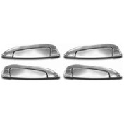 Resim Fiat Grande Punto Uyumlu 2005-2018 Krom Kapı Kolu Ve Çerçeve 4 Kapı Paslanmaz Çelik 