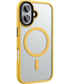 Resim İphone Uyumlu 16 Uyumlu Kılıf Mat Arka Yüzey Wireless Şarj Özellikli Zore Flet Magsafe Kapak-titanyum Titanyum-gri 