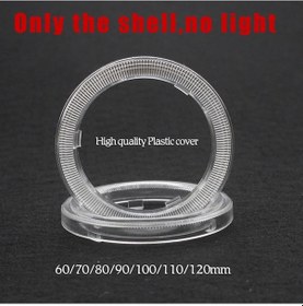Resim 100mm-1pcs Sadece Kabuk-led Angel Eyes Beyaz Kırmızı Mavi Sarı Moto Halo Halka Işık Angel's Eye Far Drl Gündüz F 