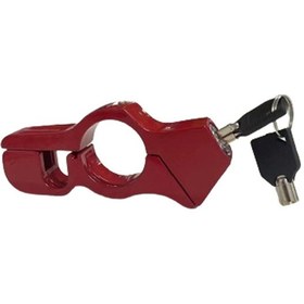 Resim Jeehugo Alüminyum Motor Bisiklet Kilitleri - Universal Grip Kilidi, Anti-calp Güvenliği, Taşınabilir, Kırmızı Renk 