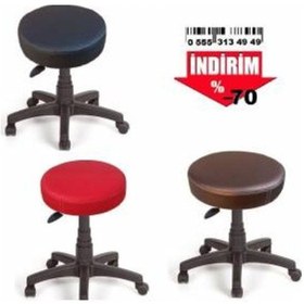 Resim Depolife Silinebilir Deri Döşeme Konforlu Ofis Büro Bilgiyayar Taburesi Te (284445723) 