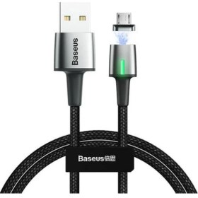 Resim Baseus CAMXC-B01 Zinc Magnetic USB Kablo Şarj Android Micro Başlık 2 m 1.5A - Siyah 