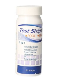 Resim Reedark Havuz Suyu Testi Şeritleri, 5 Fonksiyonlu Ph, Toplam Klor, Klor, Brom, Toplam Tuzluluk , 50 Adet/şişe 
