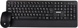 Resim Everest KM-6176 OFFICAL Siyah Kablosuz Combo Q Multimedia Klavye + Mouse Set 