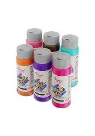 Resim Red Rose Fantazi Renkler Akrilik Boya 6'lı Set 6 x 60 ML 