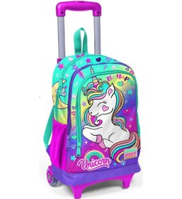 Resim Coral High Işıklı Tekerlekli Unicorn Çekçek Okul Ve Seyahat Çanta 