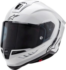 Resim Alpinestars Supertech R10 Carbon Spor Motosiklet Kaskı Beyaz Siyah 