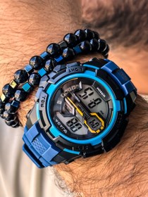 Resim Jaga Su Geçirmez Kronometreli Lacivert Dijital Erkek Kol Saati 