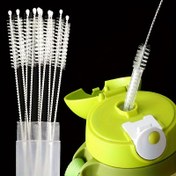 Resim 10'lu Paslanmaz Çelik Temizleme Fırçaları - Cam, Silikon, Metal Pipetler için Yeniden Kullanılabilir Mutfak Aletleri - Ev Temizliği için İdeal - Elektrik Gerektirmez 