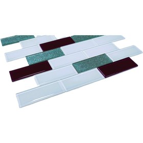 Resim MozaiKristaL Mutfak tezgah arası 36x98x4 mm Kristal Cam Mozaik. ( 1 kutu - 1 m2 fiyatıdır) 