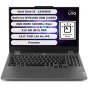 Resim Lenovo LOQ 15IAX9 83GS007WTR i5-12450HX 8 GB 512 GB SSD RTX4050 15.6" Dos Dizüstü Bilgisayar 