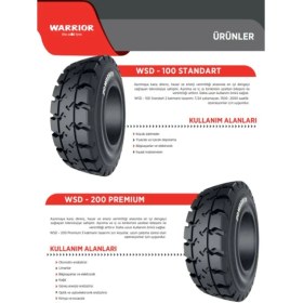 Resim ZQ Warrior15x4.5-8 (125/75-8) Warrior WSD Standart Segmanlı Dolgu Forklift Lastiği 