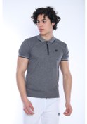 Resim Erkek Spor G3 Melanj Polo Yaka Slim Fit T-Shirt-3346 