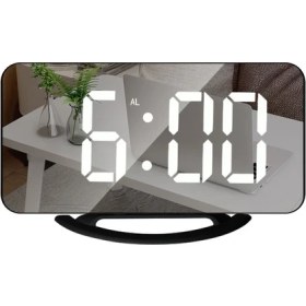 Resim Zsykd Çok Fonksiyonlu LED Makyaj Aynası Masası Clockblack) (Yurt Dışından) 