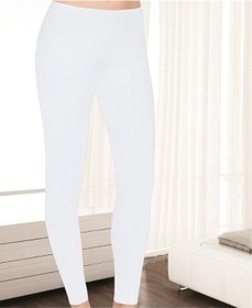 Resim Kadın Modal 3 Lü Paket Beyaz Uzun Tayt Beyaz 