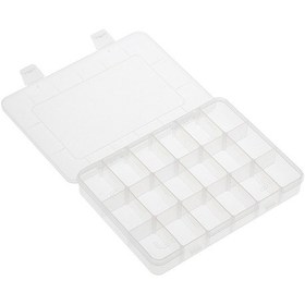 Resim Youmex 18 Bölmeli Şeffaf Takı Saklama Kutusu - Ayarlanabilir Organizatör 