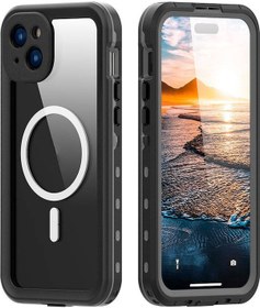 Resim İphone 15 Uyumlu 1-1 Su Geçirmez Kılıf-siyah 